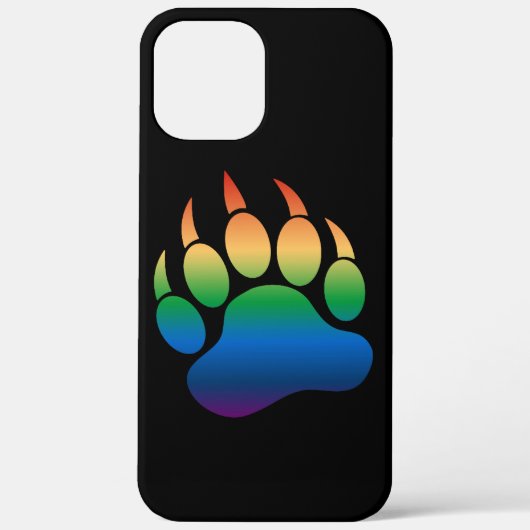 Beer Pride Gradiënt Kleuren Beerpoot Op Zwart Case-Mate iPhone Case (Achterkant)