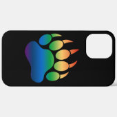 Beer Pride Gradiënt Kleuren Beerpoot Op Zwart Case-Mate iPhone Case (Achterkant (horizontaal))