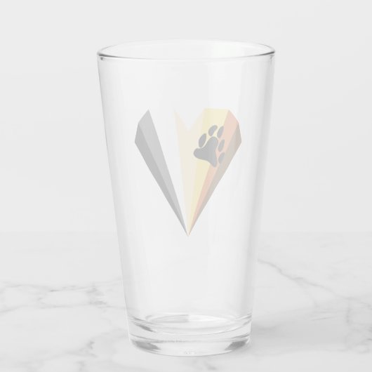 Beer Pride Hart Pintglas Glas (Achterkant)