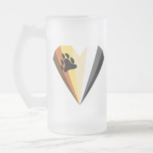 Beer Pride Heart Frosted Glass Mok