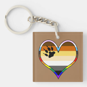 Beer Pride Heart Keychain