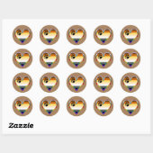 Beer Pride Heart Klassic Round Sticker (Vel)