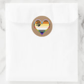 Beer Pride Heart Klassic Round Sticker (Tas)