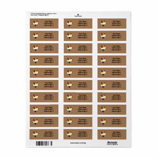 Beer Pride Heart Label (Full Sheet)
