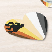 Beer Pride Heart Papier Onderzetter (Gekanteld)