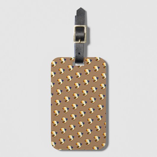 Beer Pride Heart Pattern Bagagelabel (Voorkant (verticaal))