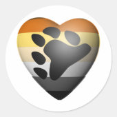 BEER PRIDE HEART RONDE STICKER (Voorkant)