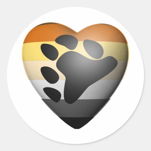 BEER PRIDE HEART RONDE STICKER (Voorkant)