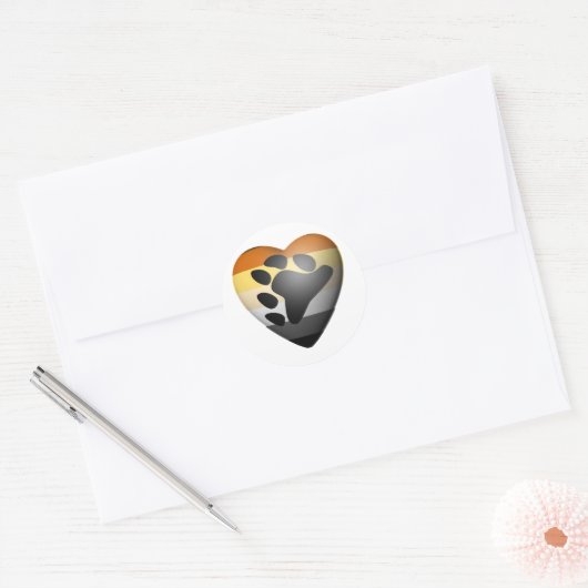 BEER PRIDE HEART RONDE STICKER (Envelop)