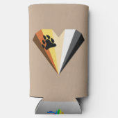 Beer Pride Heart Slim Seltzer Can Beverage Koeler (Achterkant)