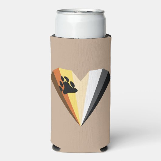 Beer Pride Heart Slim Seltzer Can Water Cooler (Seltzer Voorkant)