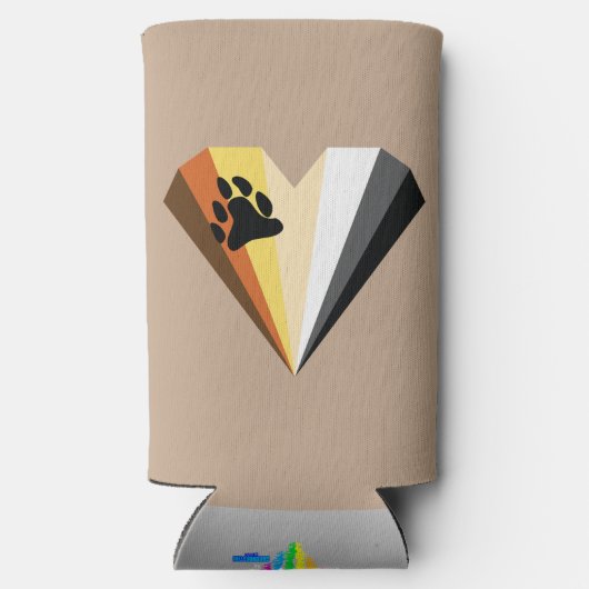 Beer Pride Heart Slim Seltzer Can Water Cooler (Achterkant)