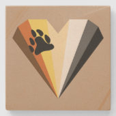 Beer Pride Heart Stone Coaster is niet correct, ee Stenen Onderzetter (Voorkant)