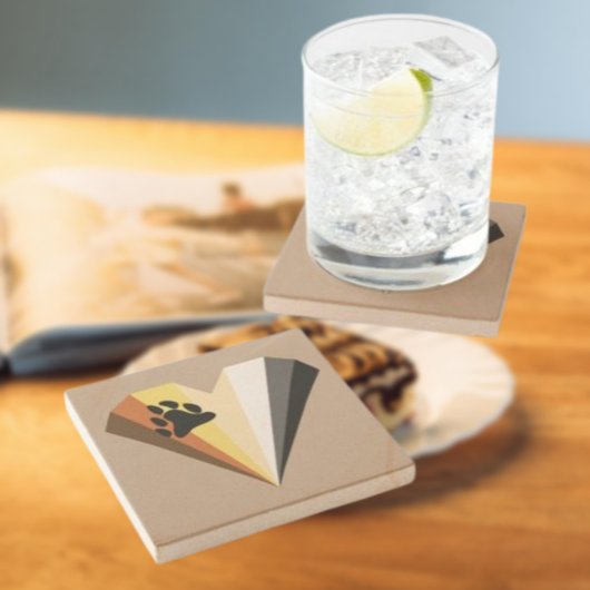 Beer Pride Heart Stone Coaster is niet correct, ee Stenen Onderzetter