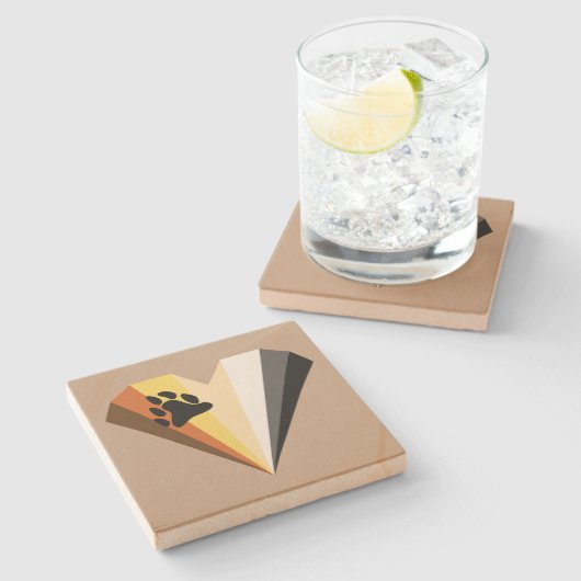 Beer Pride Heart Stone Onderzetter (Zijkant)