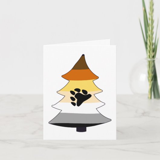 Beer Pride Holigay Tree Feestdagen Kaart (Voorkant)