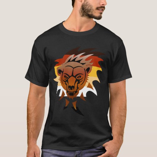 Beer Pride Kleuren Grommende Beer T-shirt (Voorkant)