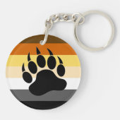 Beer Pride kleuren strepen Beer Pauw Sleutelhanger (Achterkant)