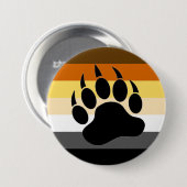 Beer Pride kleuren strepen Beer Paw Ronde Button 7,6 Cm (Voorkant /achterkant)