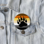 Beer Pride kleuren strepen Beer Paw Ronde Button 7,6 Cm (In situ)