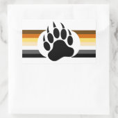 Beer Pride kleuren strepen en Beer Paw Rechthoekige Sticker (Tas)