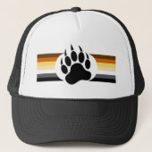 Beer Pride kleuren strepen en Beer Paw Trucker Pet (Voorkant)