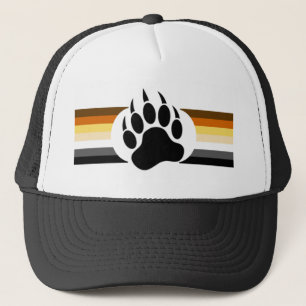 Beer Pride kleuren strepen en Beer Paw Trucker Pet