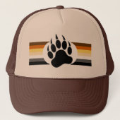 Beer Pride kleuren strepen en Beer Paw Trucker Pet (Voorkant)