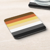 Beer Pride, neutraal gradiëntstripes, LGBTQ Pride Bier Onderzetter (Linkerzijde)