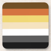 Beer Pride, neutraal gradiëntstripes, LGBTQ Pride Bier Onderzetter (Voorkant)