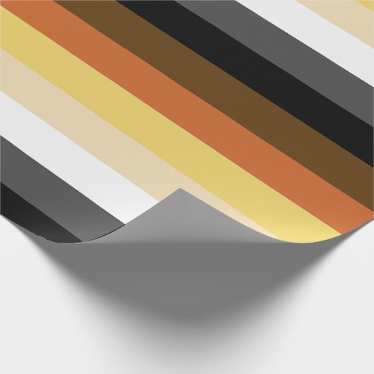 Beer Pride, neutraal gradiëntstripes, LGBTQ Pride Cadeaupapier (Hoek)