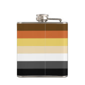 Beer Pride, neutraal gradiëntstripes, LGBTQ Pride Heupfles (Achterkant)