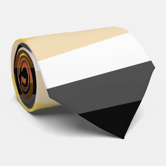 Beer Pride, neutraal gradiëntstripes, LGBTQ Pride Stropdas (Opgerold)