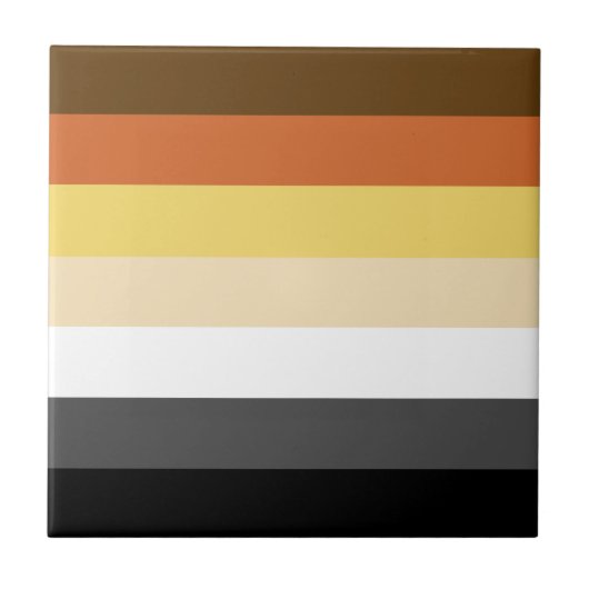Beer Pride, neutraal gradiëntstripes, LGBTQ Pride Tegeltje (Voorkant)