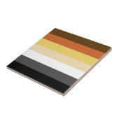 Beer Pride, neutraal gradiëntstripes, LGBTQ Pride Tegeltje (Zijkant)