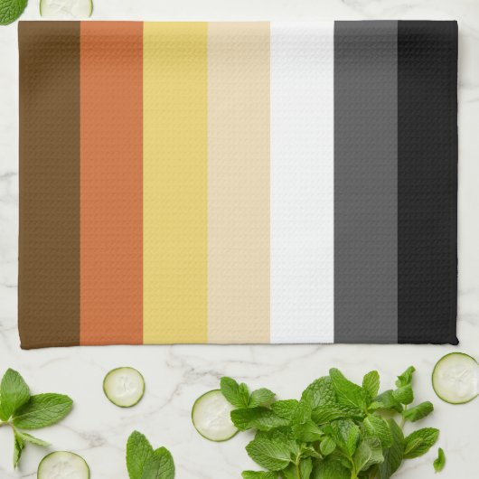 Beer Pride, neutraal gradiëntstripes, LGBTQ Pride Theedoek (Gevouwen)