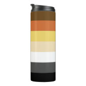 Beer Pride, neutraal gradiëntstripes, LGBTQ Pride Thermosbeker (Geroteerd rechts)