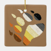 Beer Pride Noodlijdende Pauw Keramisch Ornament (Achterkant)