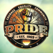 Beer Pride opgericht in 1969 Raamsticker (Vel 3)