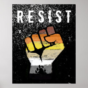 Beer Pride Paw Fist Poster