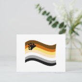 Beer Pride Paw Golvende Vlag Briefkaart (Staand voorkant)