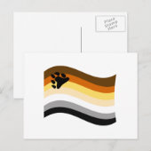 Beer Pride Paw Golvende Vlag Briefkaart (Voorkant / Achterkant)