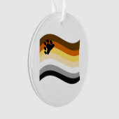 Beer Pride Paw Golvende Vlag Ornament (voorkant)