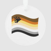 Beer Pride Paw Golvende Vlag Ornament (achterkant)