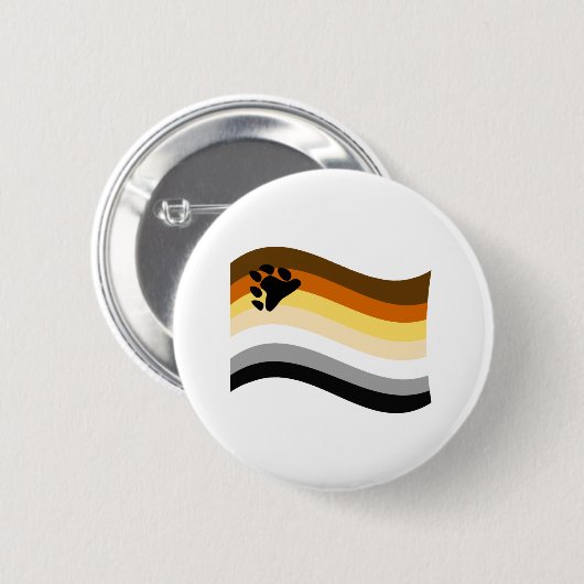 Beer Pride Paw Golvende Vlag Ronde Button 5,7 Cm (Voorkant /achterkant)