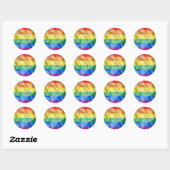 BEER PRIDE PAW PATTERN - WHITE.PNG RONDE STICKER (Vel)