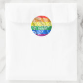 BEER PRIDE PAW PATTERN - WHITE.PNG RONDE STICKER (Tas)