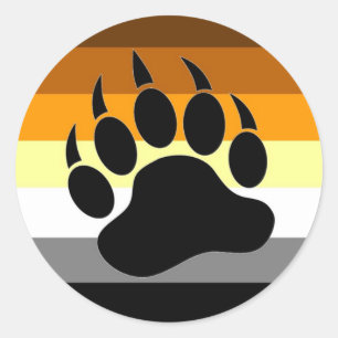 Beer Pride Paw Ronde Sticker