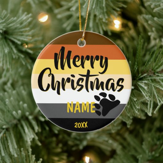 Beer Pride Persoonlijke Kerstmis Keramisch Ornament (Boom)