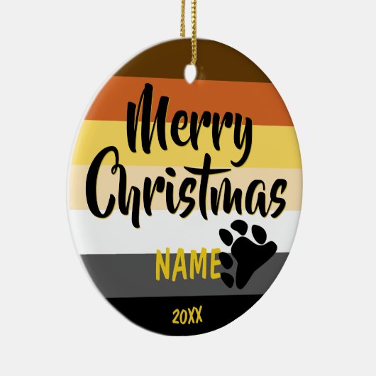 Beer Pride Persoonlijke Kerstmis Keramisch Ornament (Rechts)